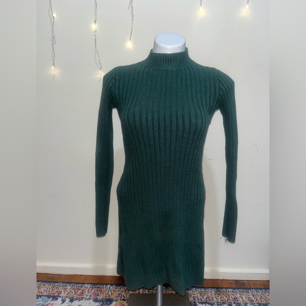 Hollister Dark Green Long Sleeve Dress